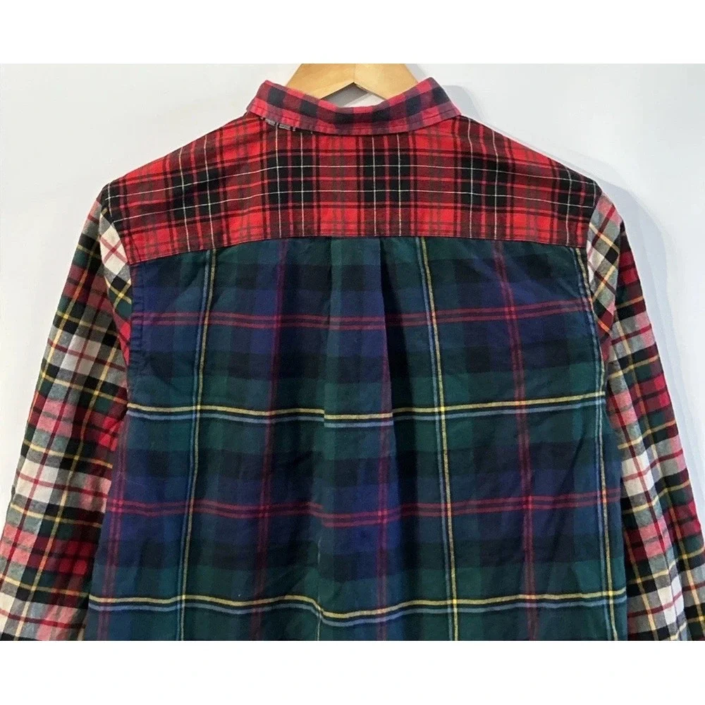 Boys Ralph Lauren Tartan Plaid L/S Button Down Flannel Shirt Holiday XL 18/20 EC